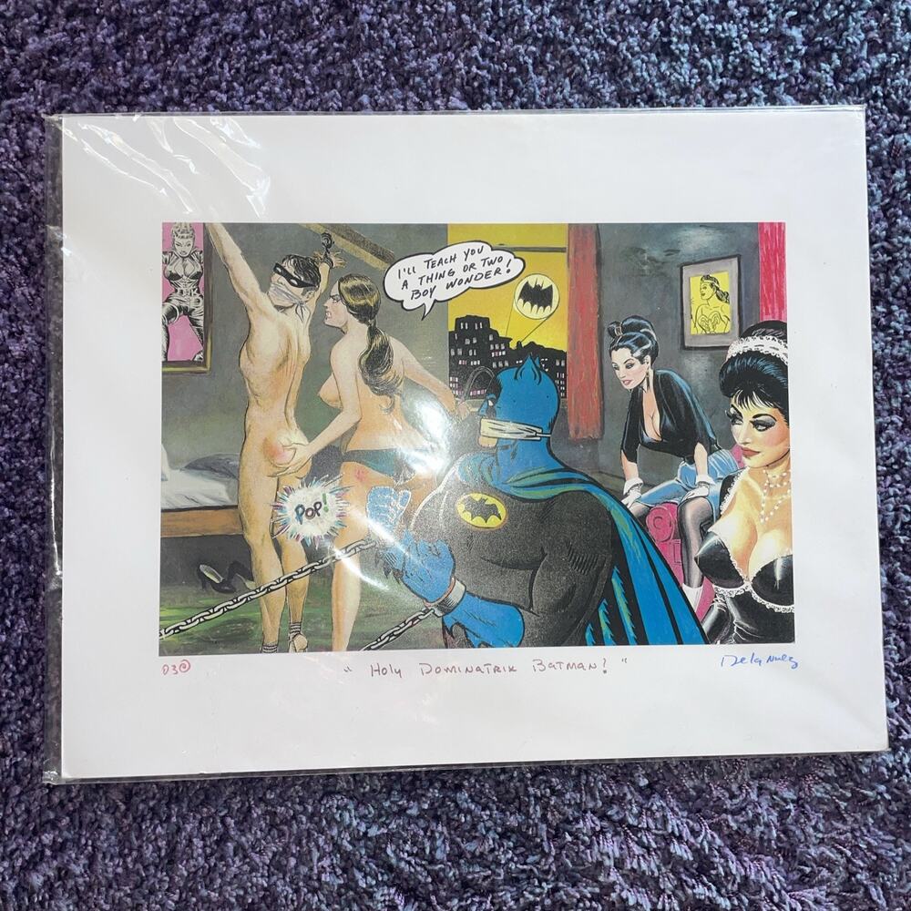 Nelson De La Nuez “Holy Dominatrix Batman!” Signed Numbered Pop Art Print 030